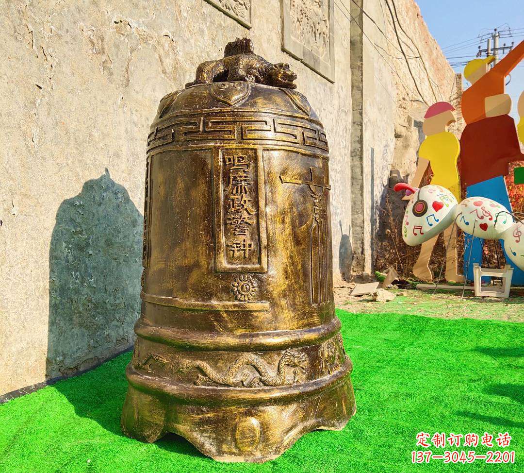聊城铜雕寺庙警钟雕塑摆件
