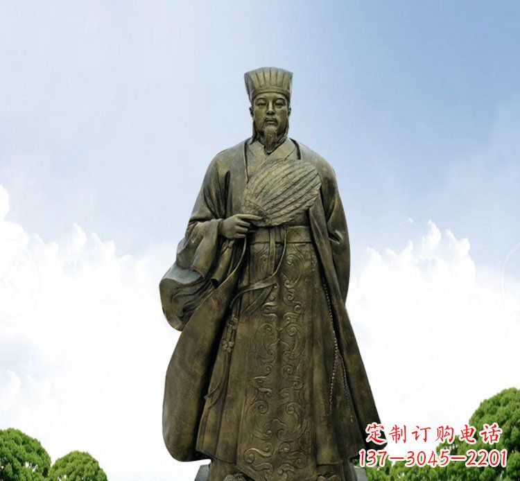 聊城铜雕伟人诸葛亮古代历史人物