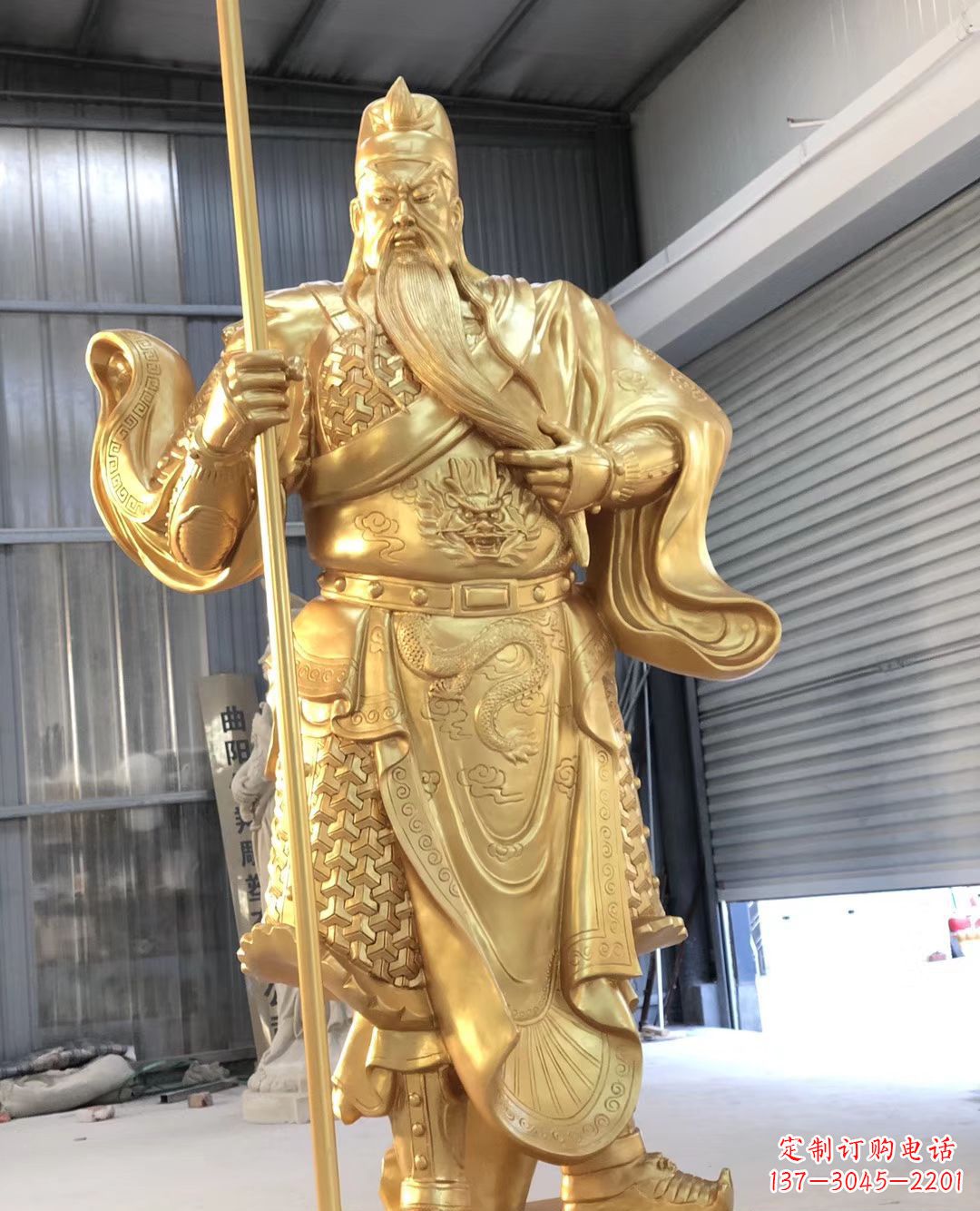 聊城铜雕武财神雕塑