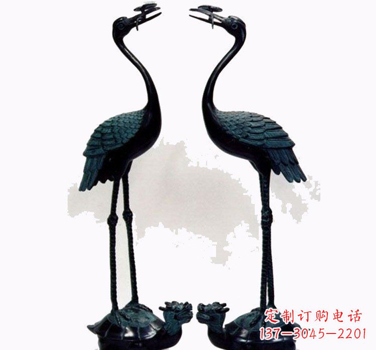聊城铜雕仙鹤和龙龟