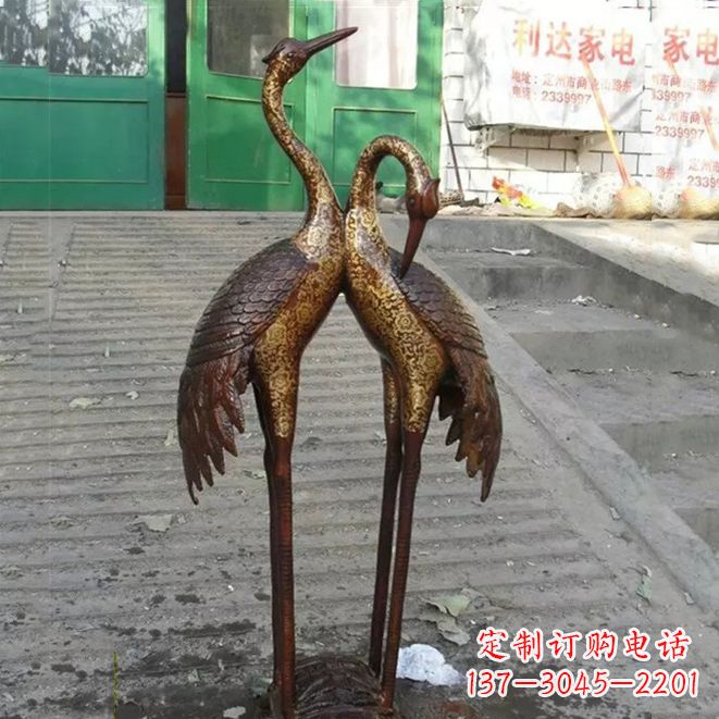 聊城铜雕仙鹤夫妻