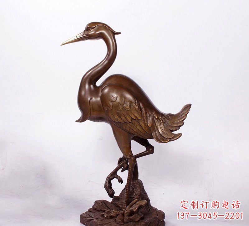 聊城铜雕仙鹤动物雕塑
