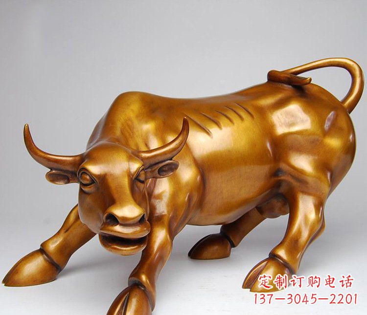聊城铜雕小区动物牛摆件 (2)