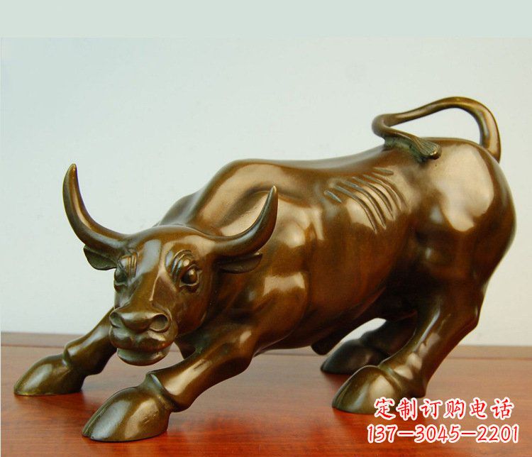 聊城铜雕小区动物牛摆件