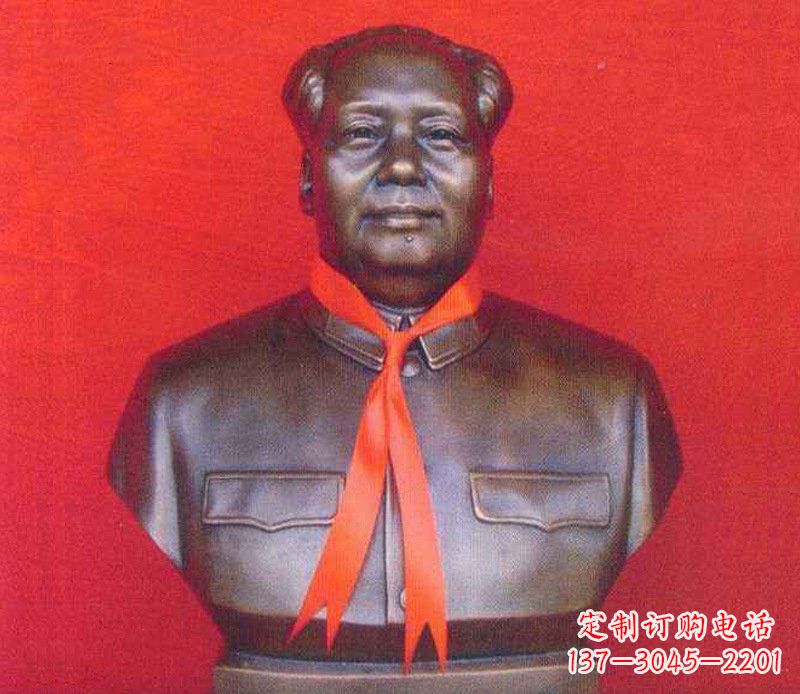 聊城铜雕校园红领巾主席雕塑摆件