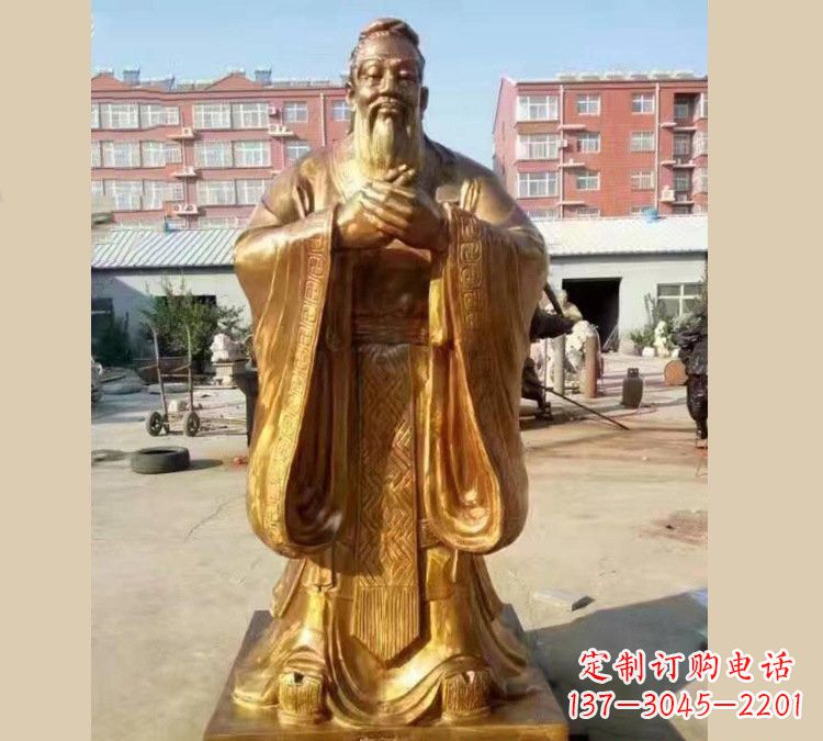 聊城铜雕校园孔子