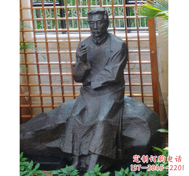 聊城铜雕校园名人鲁迅