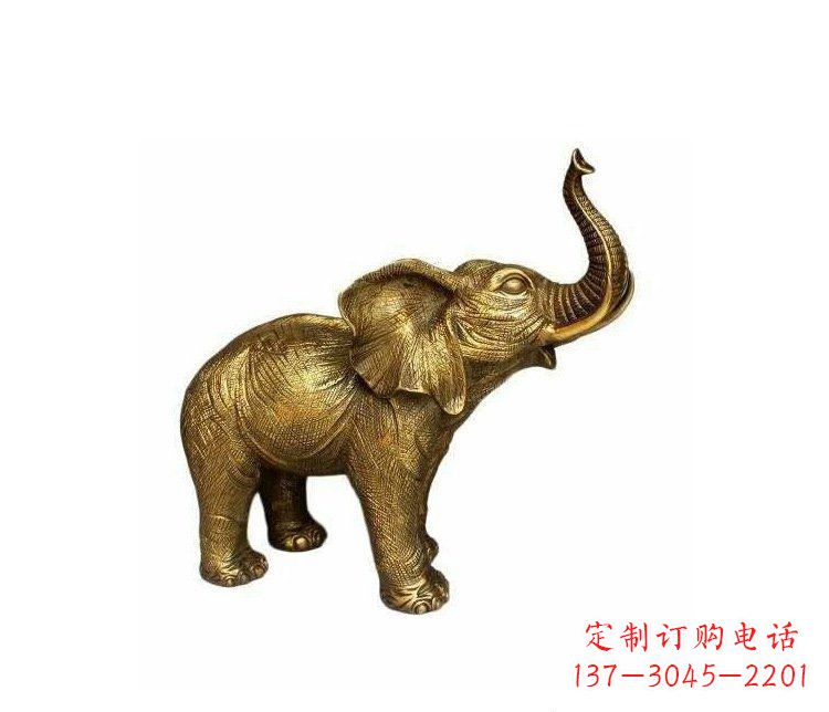 聊城铜雕园林动物小象雕塑