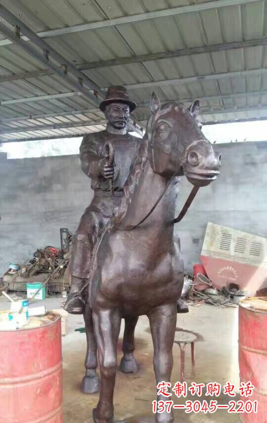聊城铜雕园林动物马雕塑