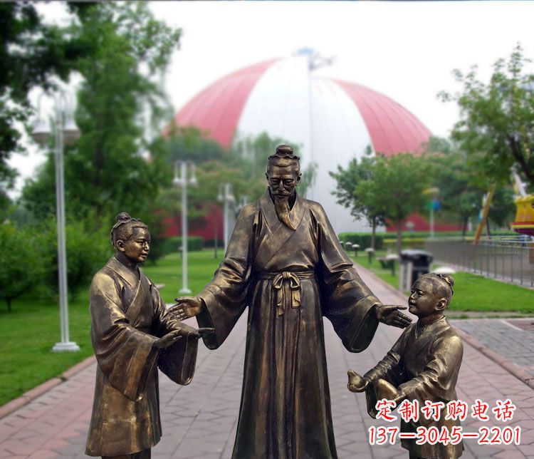 聊城铜雕园林孔融让梨