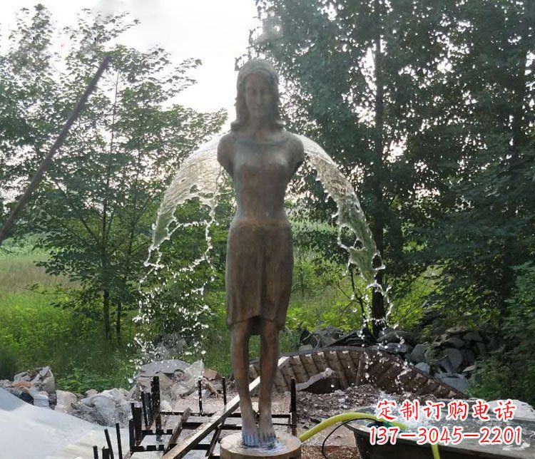 聊城铜雕园林天使雕塑摆件
