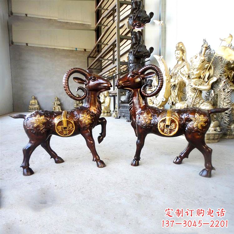 聊城铜雕招财山羊