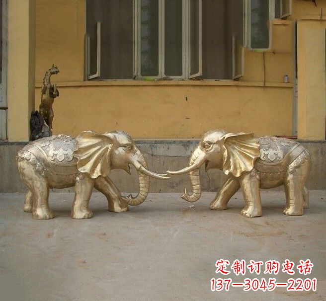 聊城铜雕招财小象