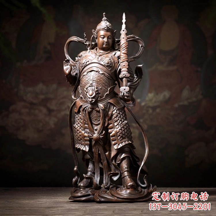 聊城托塔李靖天王铜雕