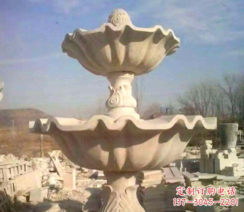 聊城晚霞红大型喷泉石雕