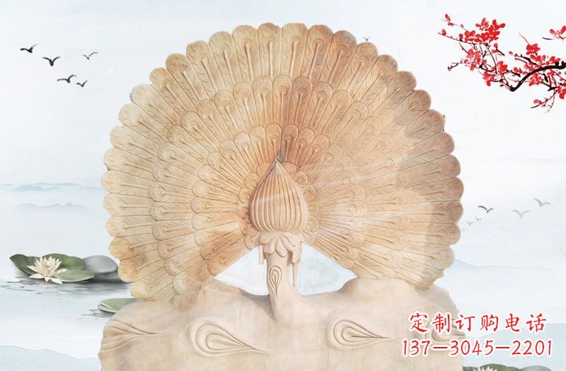 聊城晚霞红孔雀雕塑