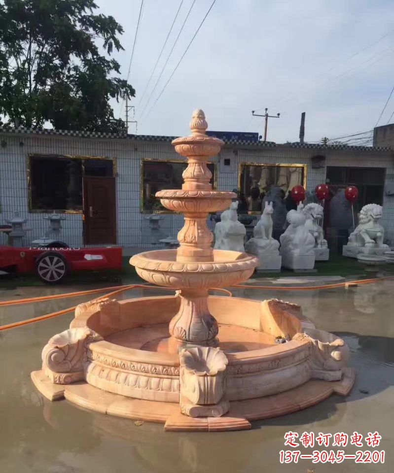 聊城晚霞红欧式流水喷泉
