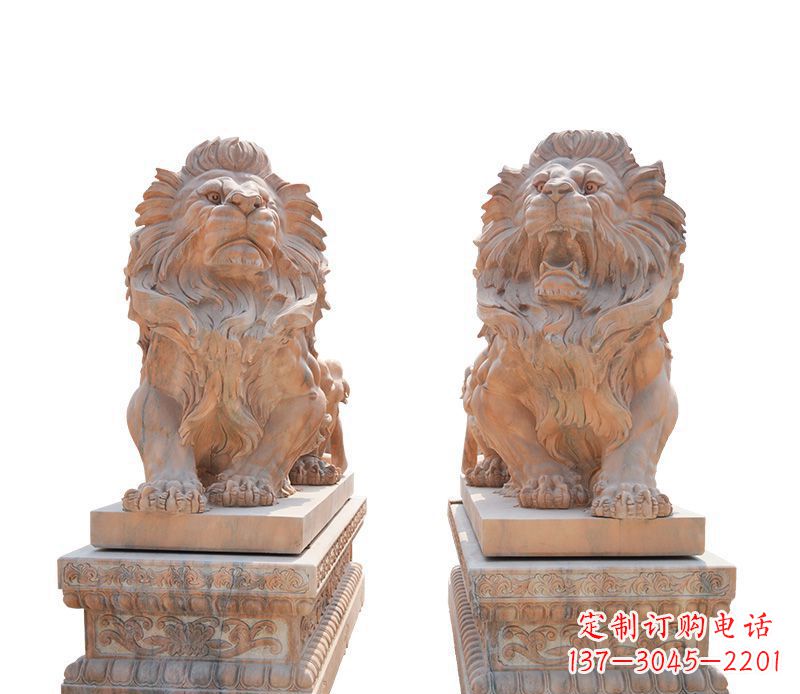 聊城晚霞红欧式狮子雕塑