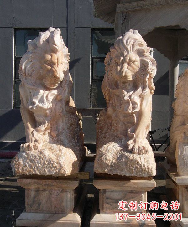 聊城晚霞红欧式狮子石雕