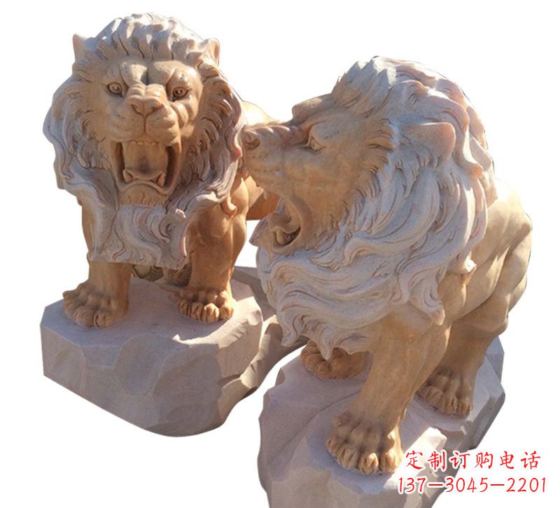 聊城晚霞红欧式西洋狮子雕塑