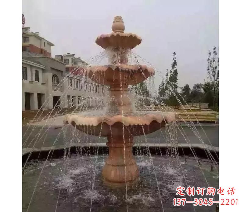 聊城晚霞红喷泉雕塑