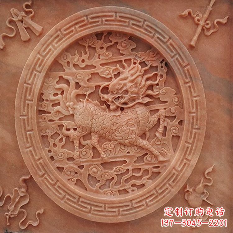 聊城晚霞红麒麟建筑装饰壁画