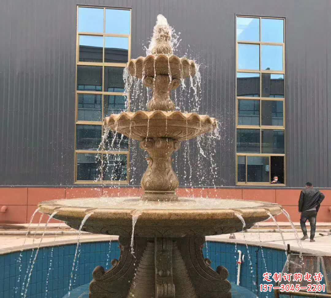 聊城晚霞红三层音乐喷泉