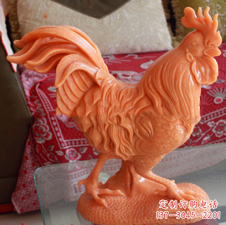 聊城晚霞红生肖公鸡雕塑