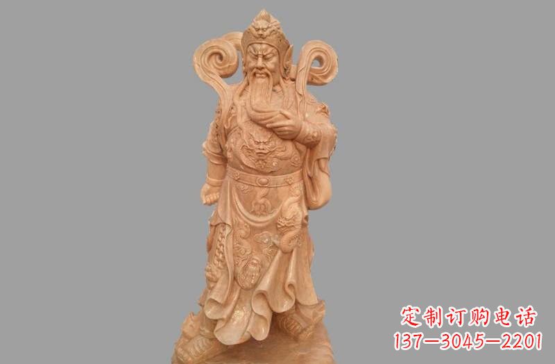 聊城晚霞红武财神关公雕像