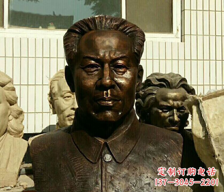 聊城伟人刘少奇胸像铜雕