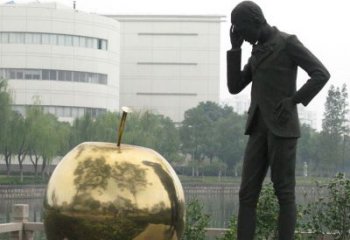 聊城中领雕塑：专业定制精美牛顿铜雕