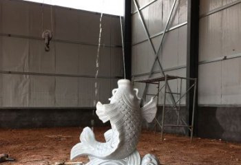 聊城汉白玉石鲤鱼雕塑，让你的梦想成真！