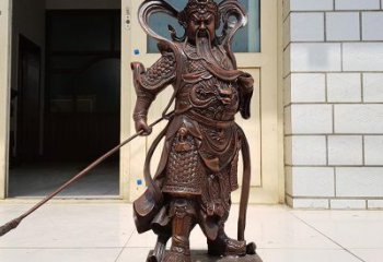 聊城唯美古典风格关公铜雕像