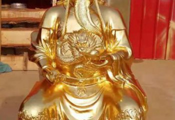 聊城传承经典，漆金关公神像雕塑