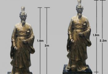 聊城民族英雄屈原铜雕塑