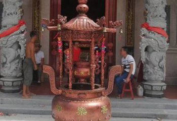 聊城精致全铜小香炉雕塑