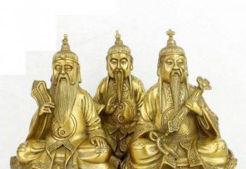 聊城三清祖师神像铜雕，古典经典展现
