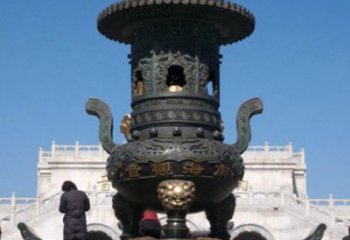 聊城三足香炉铜雕唯美重现历史