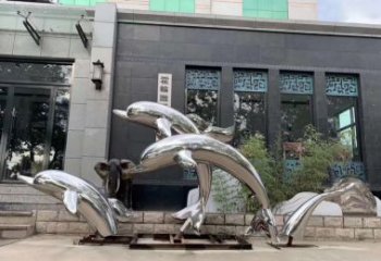 聊城高端定制不锈钢海豚雕塑