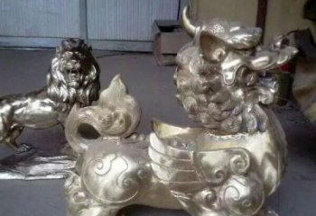 聊城中领雕塑：貔貅铜雕精致雕塑