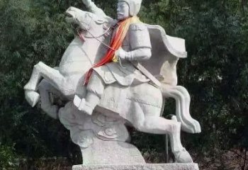 聊城神帅韩信骑马石雕塑像，领雕塑定制出精美传奇