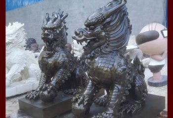 聊城中领雕塑的麒麟铜雕是塑造精美的工艺结果。…