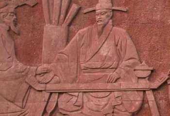 聊城沈括砂岩浮雕，重现学校历史名人壁画