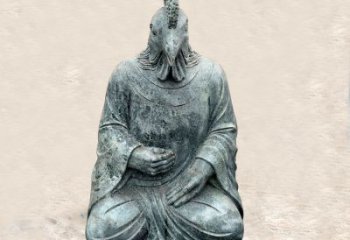 聊城鸡兽融合的象征——全新兽首人身石雕