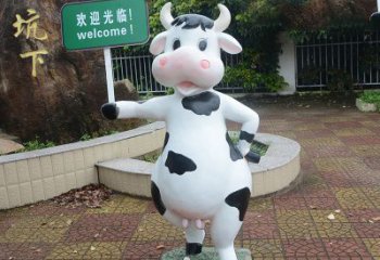 聊城中领雕塑：生肖牛卡通雕塑
