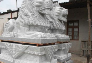 聊城港币狮子雕塑，华丽展现华夏气势