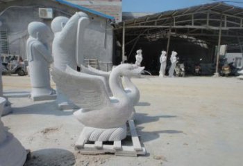 聊城中领雕塑：独具特色的天鹅喷水雕塑