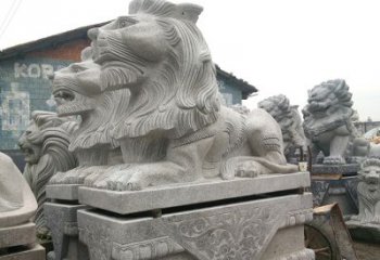 聊城优质石雕汇丰狮子雕塑