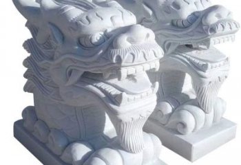 聊城精致石雕龙头雕塑，打造建筑雕塑景观