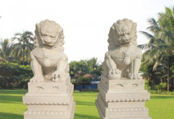 聊城狮子雕塑增添华贵气息